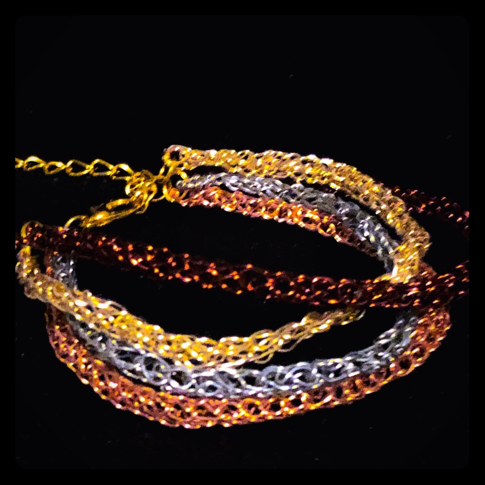 Handmade lightweight multi-link metal bracelet